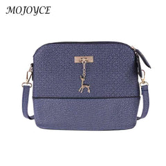 PU Leather Women Shoulder Bag Female Purse Deer Pendant Handbags