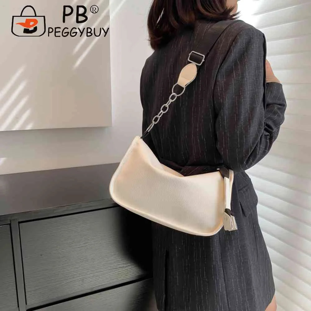 Soft PU Leather Women Shoulder Bag Chain Crossbody Solid All-match
