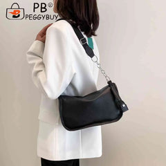 Soft PU Leather Women Shoulder Bag Chain Crossbody Solid All-match