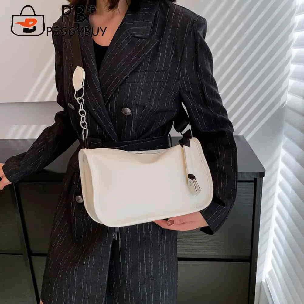 Soft PU Leather Women Shoulder Bag Chain Crossbody Solid All-match