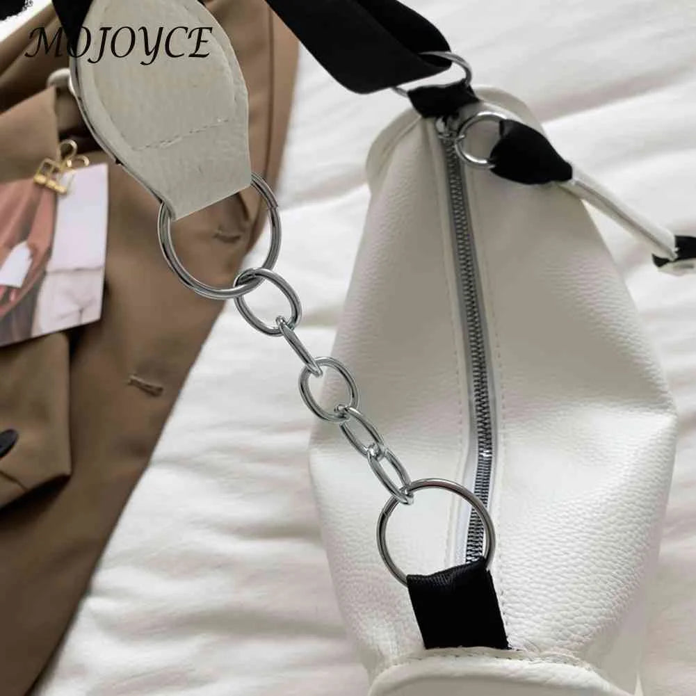 PU Leather Women Shoulder Bags Chain Underarm Bags Solid Casual Girls Travel