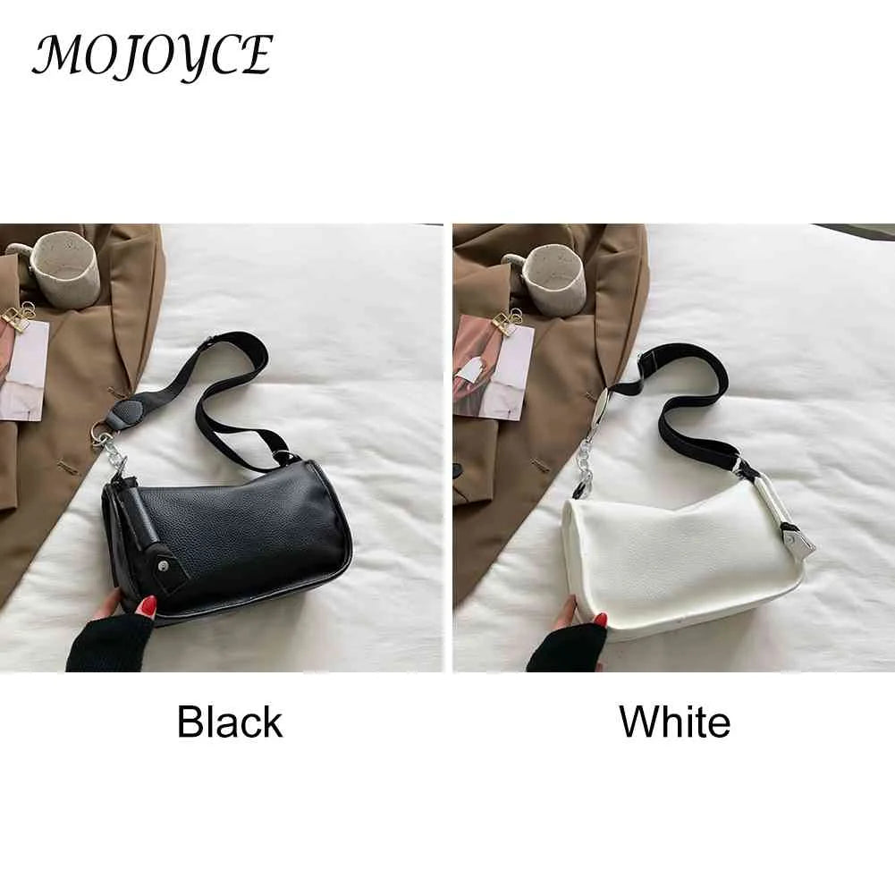 PU Leather Women Shoulder Bags Chain Underarm Bags Solid Casual Girls Travel