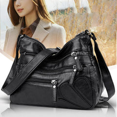 PU Leather Women Shoulder Messenger Bags Solid Casual Pocket Female Handbags