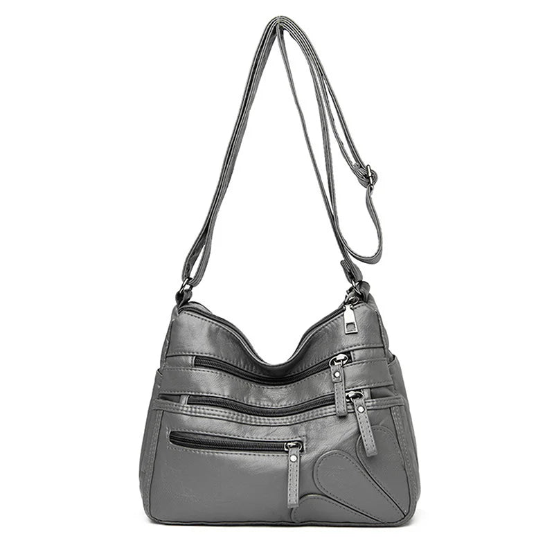 PU Leather Women Shoulder Messenger Bags Solid Casual Pocket Female Handbags