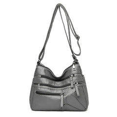 PU Leather Women Shoulder Messenger Bags Solid Casual Pocket Female Handbags