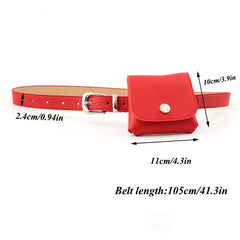 Small PU Leather Women Travel Waist Bag Phone Shoulder Mini Belt Pack
