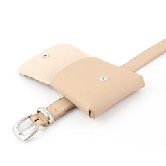 Small PU Leather Women Travel Waist Bag Phone Shoulder Mini Belt Pack