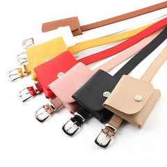 Small PU Leather Women Travel Waist Bag Phone Shoulder Mini Belt Pack