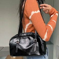 PU Leather Women Underarm Bag Handbags Large Capacity Ladies Daily Small Casual