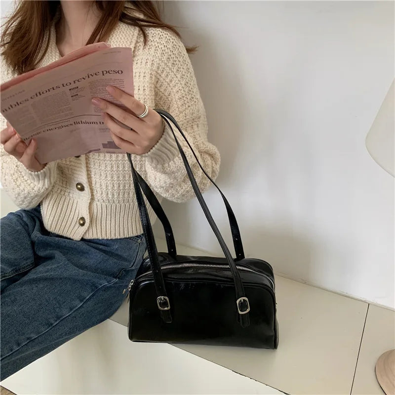 PU Leather Women Underarm Bag Handbags Large Capacity Ladies Daily Small Casual