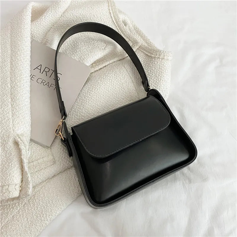 PU Leather Women Underarm Bags Flap Handbags Ladies Shoulder Bags