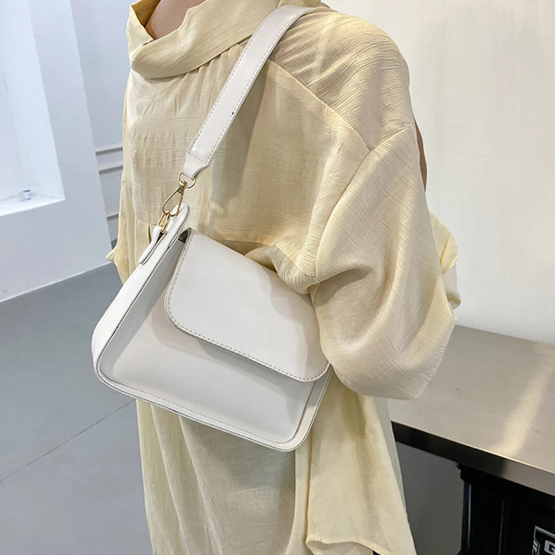 PU Leather Women Underarm Bags Flap Handbags Ladies Shoulder Bags