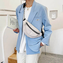 PU Leather Women Waist Pack Hip Fanny Pack Chest Bag Solid Female Belt Purse