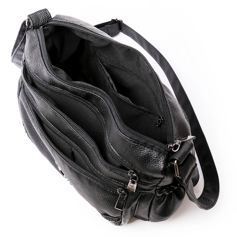 Vintage PU Leather Women's Handbag Classic Hobos Ladies Shopper Messenger Bag
