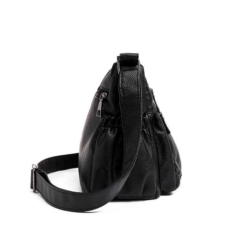 Vintage PU Leather Women's Handbag Classic Hobos Ladies Shopper Messenger Bag