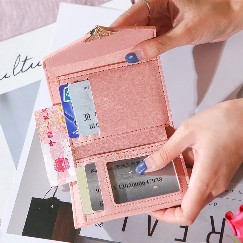 Heart-shaped Retro PU Leather Wallet for Women Girls