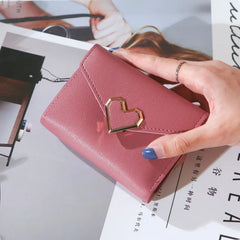 Heart-shaped Retro PU Leather Wallet for Women Girls
