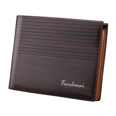 PU Men's Wallet Retro Leather Short Multi-Card Wallet