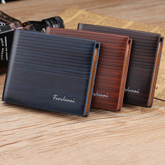 PU Men's Wallet Retro Leather Short Multi-Card Wallet