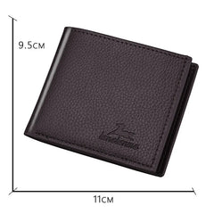 PU Men's Wallet Short Retro Leather Horizontal Multi-Card Wallet