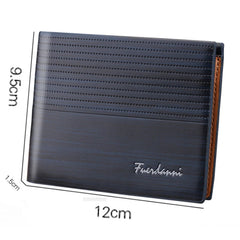 PU Men's Wallet Retro Leather Short Multi-Card Wallet
