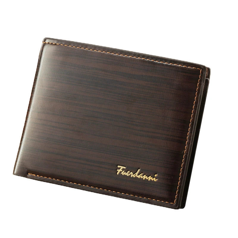 PU Men's Wallet Retro Leather Short Multi-Card Wallet