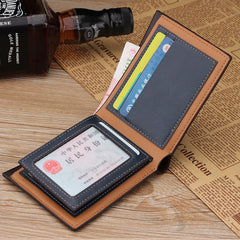 PU Men's Wallet Retro Leather Short Multi-Card Wallet