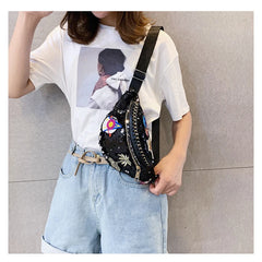 Fashionable Glitter Waist Bag Chest Hip Purse Satchel Gift Pouch