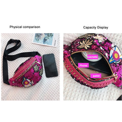 Fashionable Glitter Waist Bag Chest Hip Purse Satchel Gift Pouch