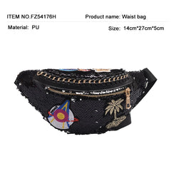 Fashionable Glitter Waist Bag Chest Hip Purse Satchel Gift Pouch