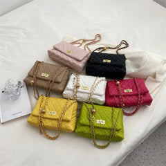 Geometric Embroidery Chain Messenger Bag for Women