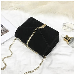 PU Velvet Mini Crossbody Bag Spring Fire Tassels Magnetic Snap Women's Bag