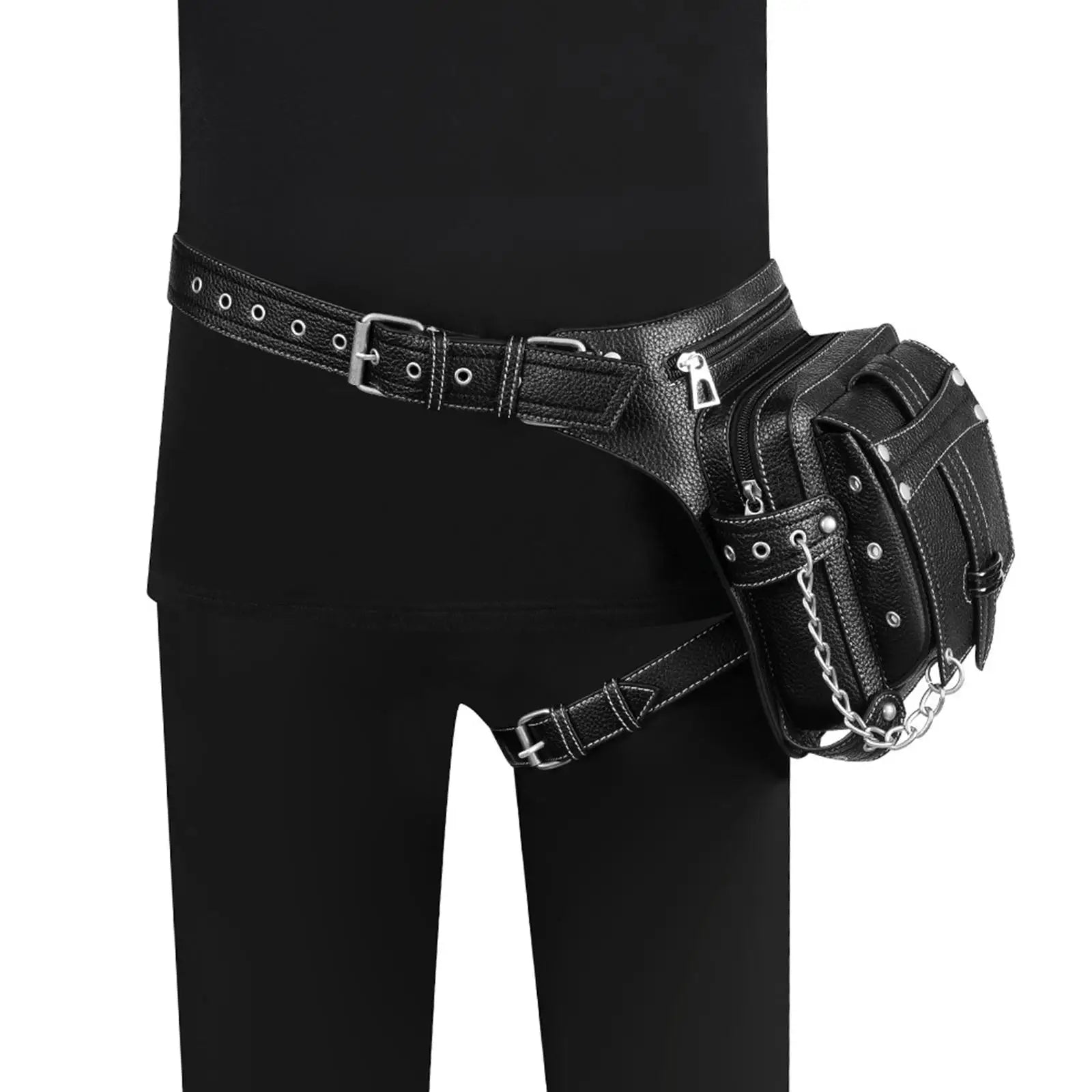 Gothic Steampunk Waist Bag Fanny Pack Thigh Leg Hip Purse