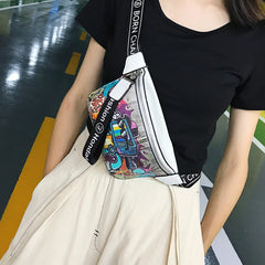 Waterproof Waist Bag Geometric Banana Belt Bag