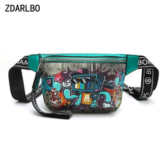 Waterproof Waist Bag Geometric Banana Belt Bag