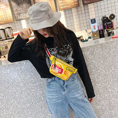 PU Waterproof Women's Waist Bag Shoulder Crossbody Chest Bag Female Fanny Pack
