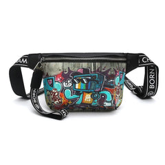 Waterproof Waist Bag Geometric Banana Belt Bag
