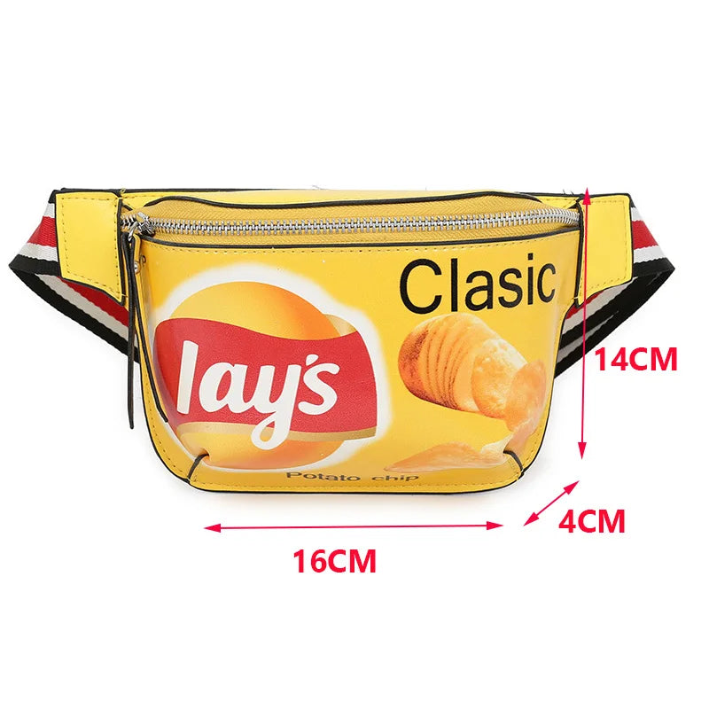 PU Waterproof Women's Waist Bag Shoulder Crossbody Chest Bag Female Fanny Pack