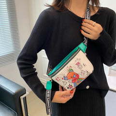 Waterproof Waist Bag Geometric Banana Belt Bag