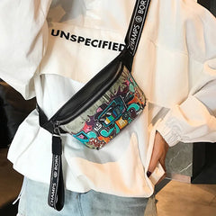 Waterproof Waist Bag Geometric Banana Belt Bag