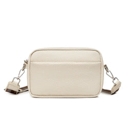 PU Leather Handbag with Wide Shoulder Strap