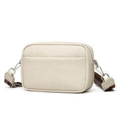 PU Leather Handbag with Wide Shoulder Strap