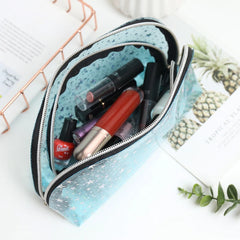 Clear PVC Makeup Cosmetic Bag Star Women Makeup Organizer Bag Travel