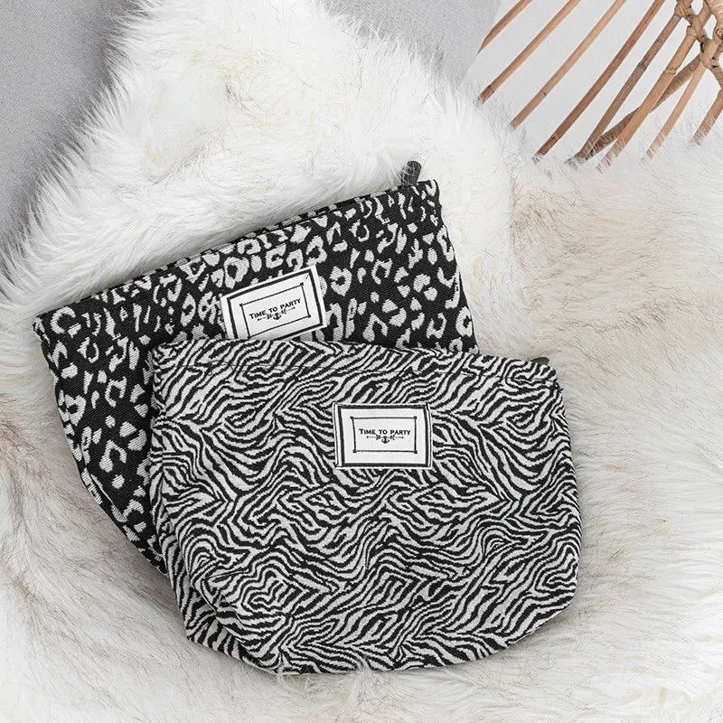 Leopard Large Makeup Bag Travel Cosmetic Beauty Case Handbag Organizer Clutch