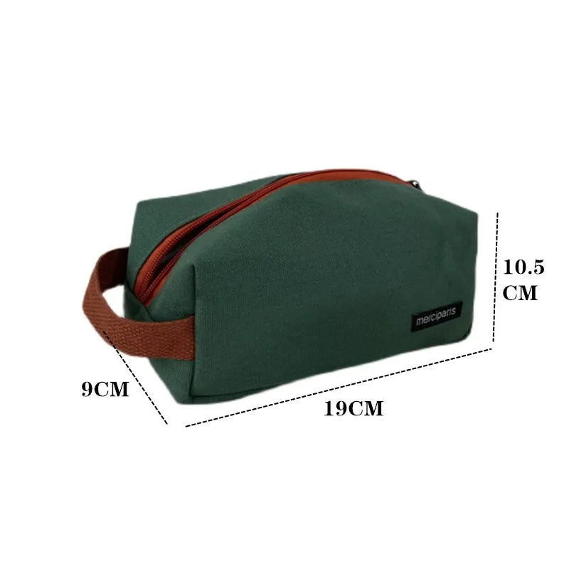 Women Cosmetic Bag Travel Canvas Makeup Bag Pouch Large Makeup Organizer