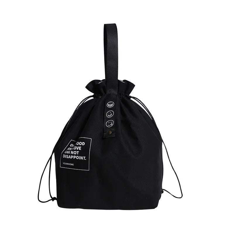 Men Drawstring Lunch Bag Insulation Bento Box Bag Waterproof Tote Bag