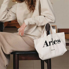 Women's Canvas Small Tote Bag - Reusable Shoulder Bag