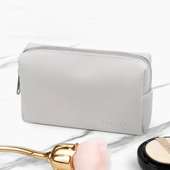 Women's PU Leather Makeup Bag Zipper Waterproof Travel Cosmetic Bag