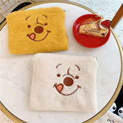 Winter Warm Animal Makeup Bag Soft Lamb Wool Women Cosmetic Bag