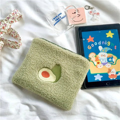 Winter Warm Animal Makeup Bag Soft Lamb Wool Women Cosmetic Bag